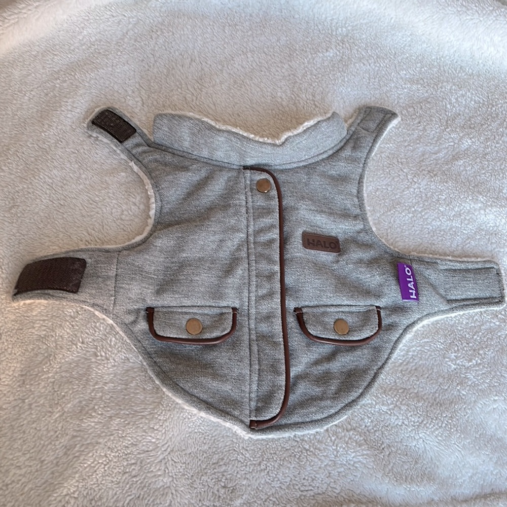 HALO Dog Coat Winter Jacket Sz Small Gray